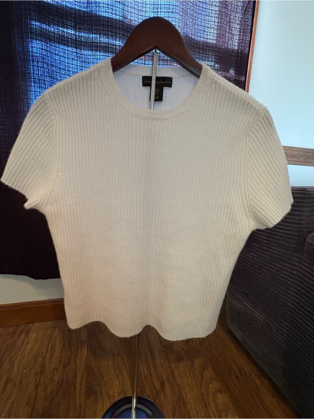 House of Harlow 1960 100% Cashmere Sweater Women’s Ivory Rib Knit Top